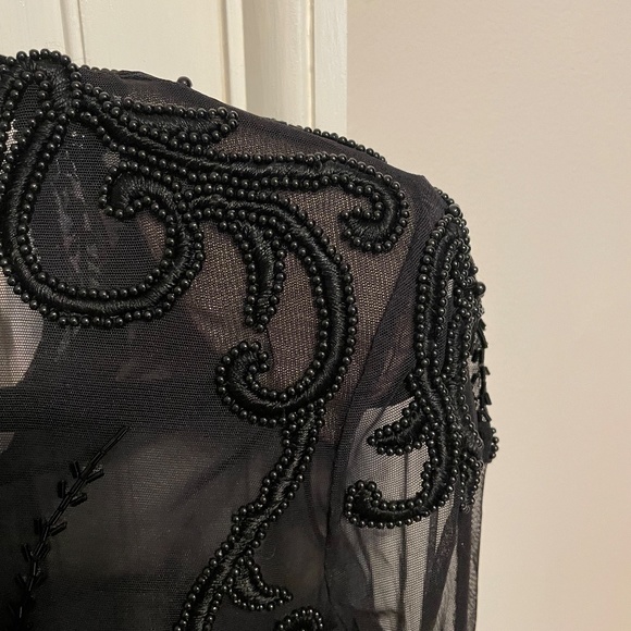 Luxury Helen STORY REAL CLASSICS - LONDON Shear long  top with beads/embroidery - Picture 5 of 8